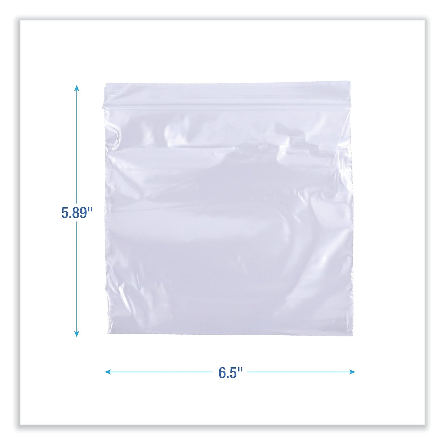 Boardwalk BWKSANDWICHBAG 1.15 mil 6.5 in. x 5.8 in. Reclosable Food Storage Sandwich Bags - Clear (500/Box)