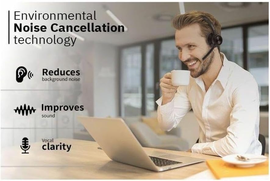 CODi CLARO Wired Stereo Dual Ear Headset w/ AI ENC Microphone - Stereo - USB Type C - Wired - Over-the-Head - A04618