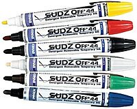 SUDZ OFF® Detergent Removable Temporary Markers - sudz off 44 black [Set of 12]