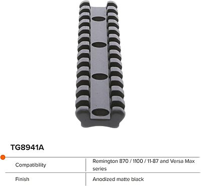 TruGlo Tactical Hunting Shooting Durable Aluminum Mounting Picatinny Optic Rail Compatible with Picatinny - 870/1100