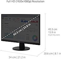 ViewSonic VA2247-MH / VA2447-MH Full HD 1080p Monitor with 100Hz, FreeSync, Eye Care