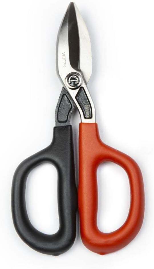 Crescent Wiss 7" Straight Pattern Tinner Snips - Tin Snips for HVAC & Sheet Metal Cutting - With Drop-Forged Steel Blades