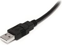 StarTech.com 9 m / 30 ft Active USB A to B Cable - M/M - Black USB 2.0 A to B Cord - Printer Cable - Extension USB Cable (USB2HAB30AC) (Pack of 5) 30 ft / 9m (Pack of 5) 30 ft / 9m