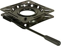 Springfield 1100018 Locking 12-Way Seat Swivel - 6.75" Square with 0° Tilt, Black E-Coat