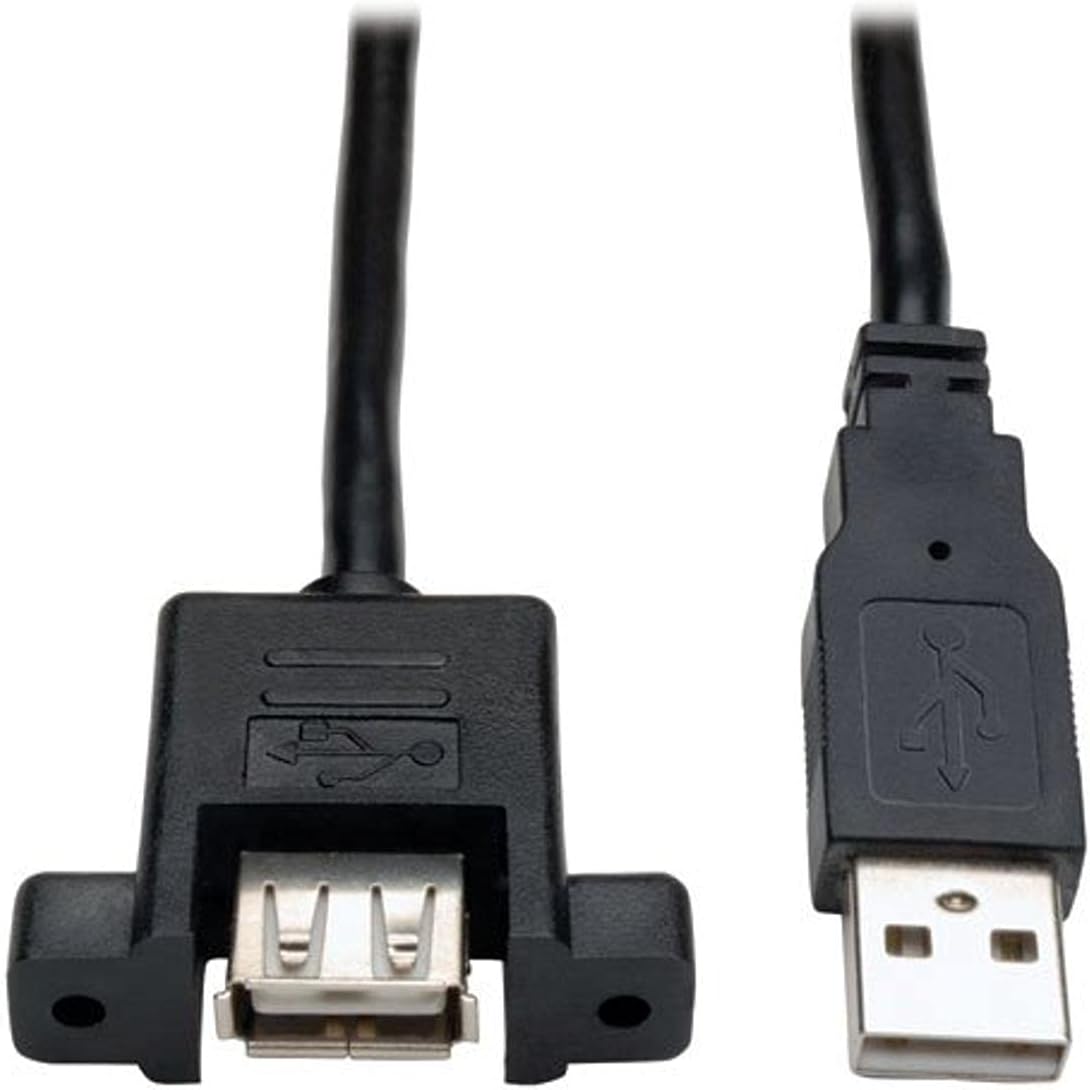 TRIPP LITE USB 2.0 Hi-Speed Panel/Keystone Mount Extension Cable (USB-A M/F)