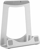 Laptop Stand - 2-in-1 Laptop Riser Stand or Vertical Stand - Ideal for Ultrabooks & MacBook Pro/Air - Ergonomic Angled Notebook Holder for Office Desk - Silver, Aluminum