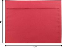 JAM Paper 9 x 12 Booklet Envelopes with Gummed Seal