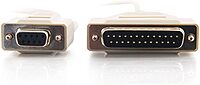 C2G/ Cables To Go C2G 03019 DB25 Male to DB9 Female Serial RS232 Null Modem Cable, Beige (6 Feet, 1.82 Meters)