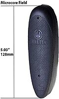 BERETTA Micro-Core Field Rubber Recoil Pad for Straight Gun Stocks, Multiple Thickness, Black .39"