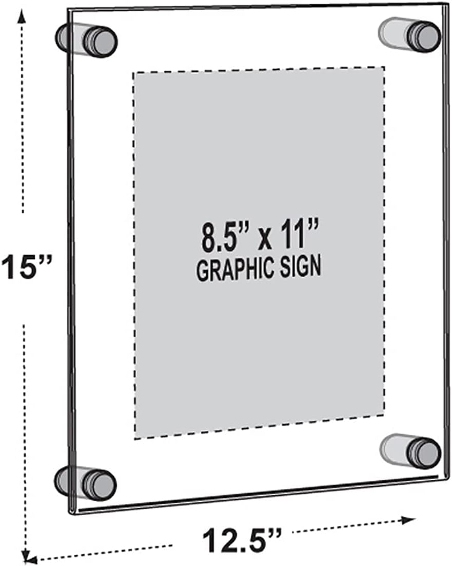 Azar Displays Standoff Acrylic Sign Holder