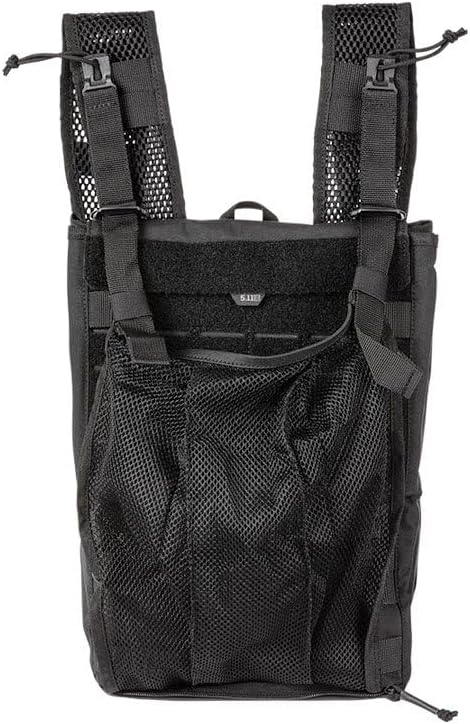 5.11 Tactical Water Hydration Carrier Pouch Backpack Attachment, PC Convertible, Black, Style 56665ABR