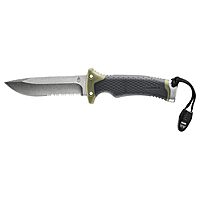 Gerber Gear Ultimate Survival Knife - Fixed Blade Knife with Fire Starter, Sharpener, and Emergency Whistle