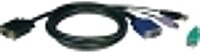 Tripp Lite P780-006 6' USB/PS2 KVM Cable (HD15 Male to Mini-DIN6 / USB A)
