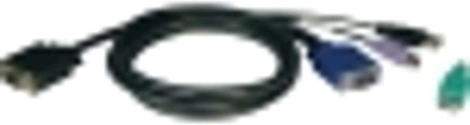 Tripp Lite P780-006 6' USB/PS2 KVM Cable (HD15 Male to Mini-DIN6 / USB A)