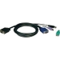 Tripp Lite P780-006 6' USB/PS2 KVM Cable (HD15 Male to Mini-DIN6 / USB A)