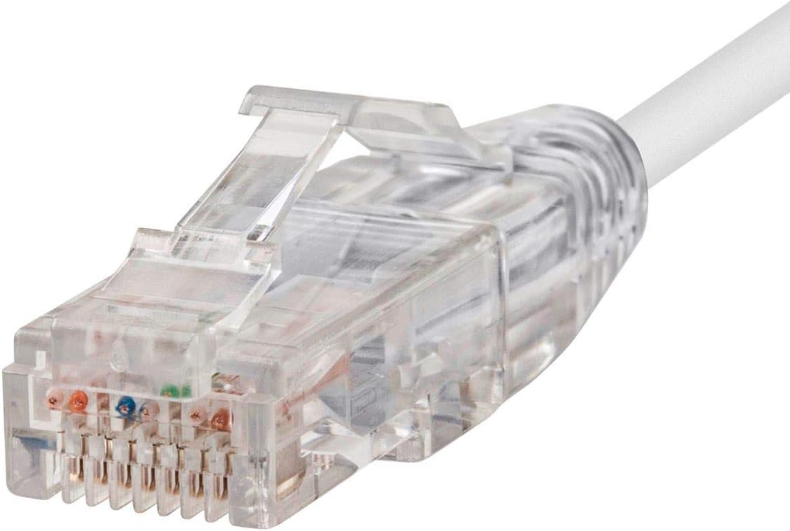 Monoprice Cat6 Ethernet Patch Cable - Snagless, Stranded, 550MHz, UTP, CMR Rated, 28AWG, 14 Feet, Yellow - SlimRun Series