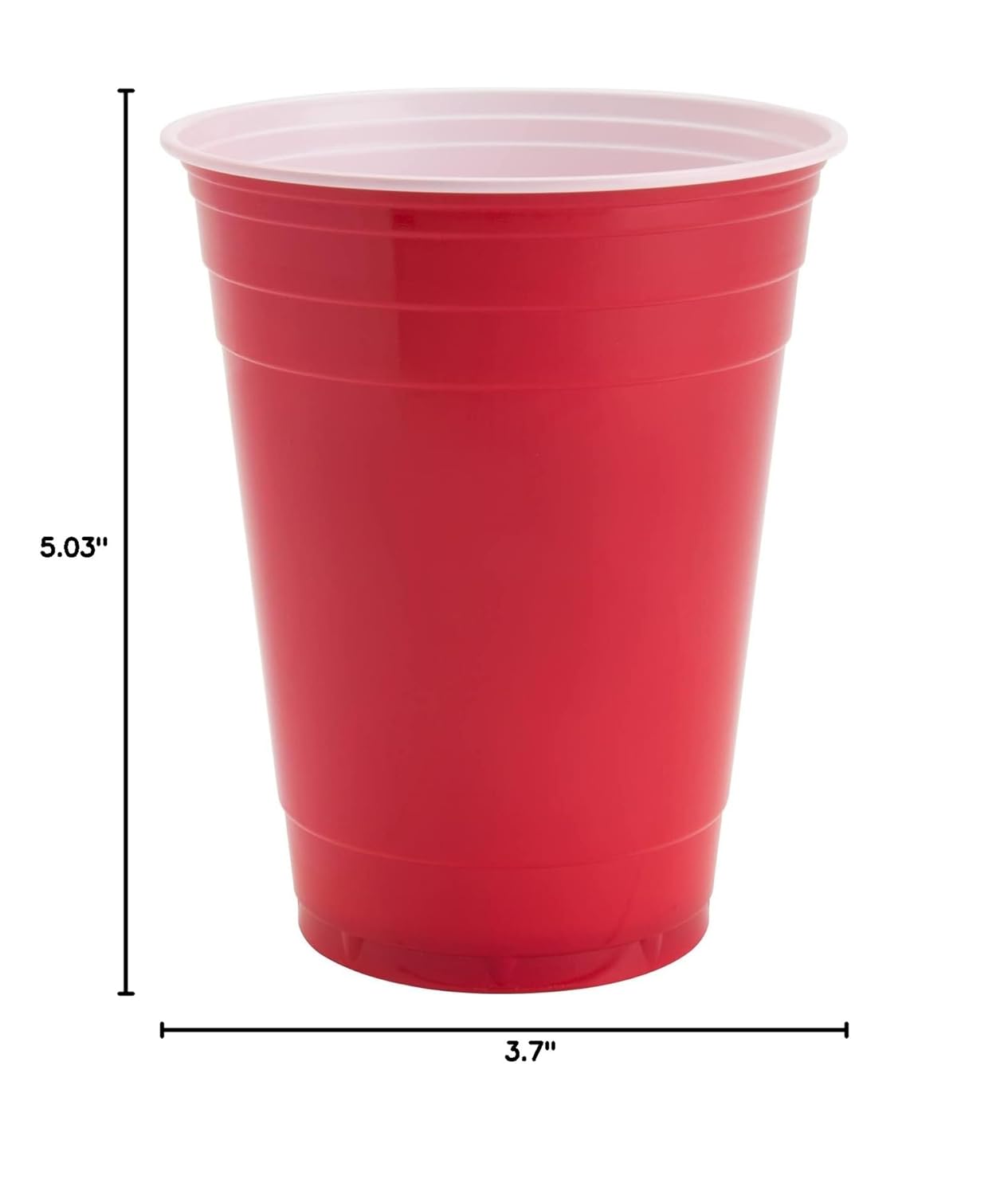 Genuine Joe 16 oz Plastic Red Party Cups (Pack of 50)