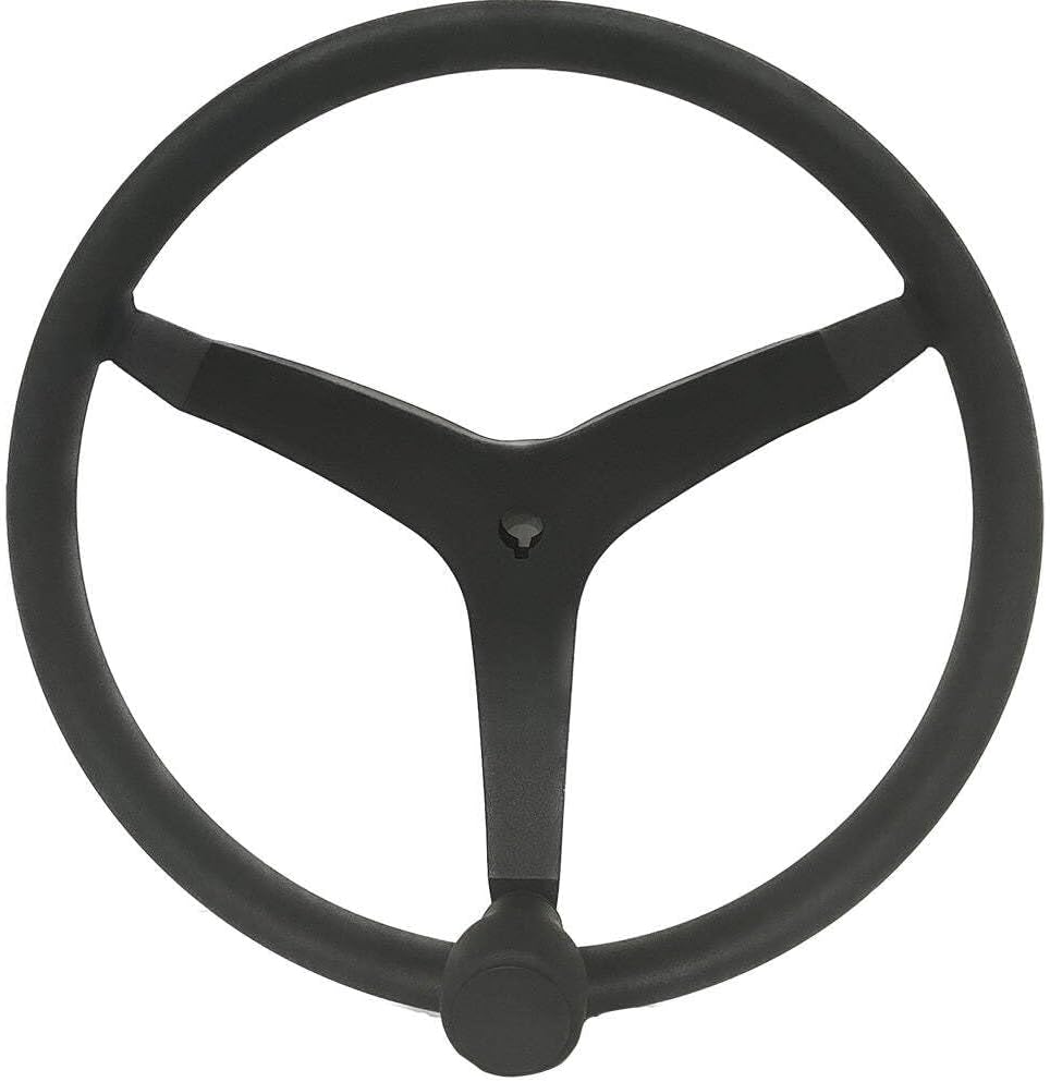 Uflex - V46 - 13.5" Stainless Steel Steering Wheel w/Speed Knob - Black