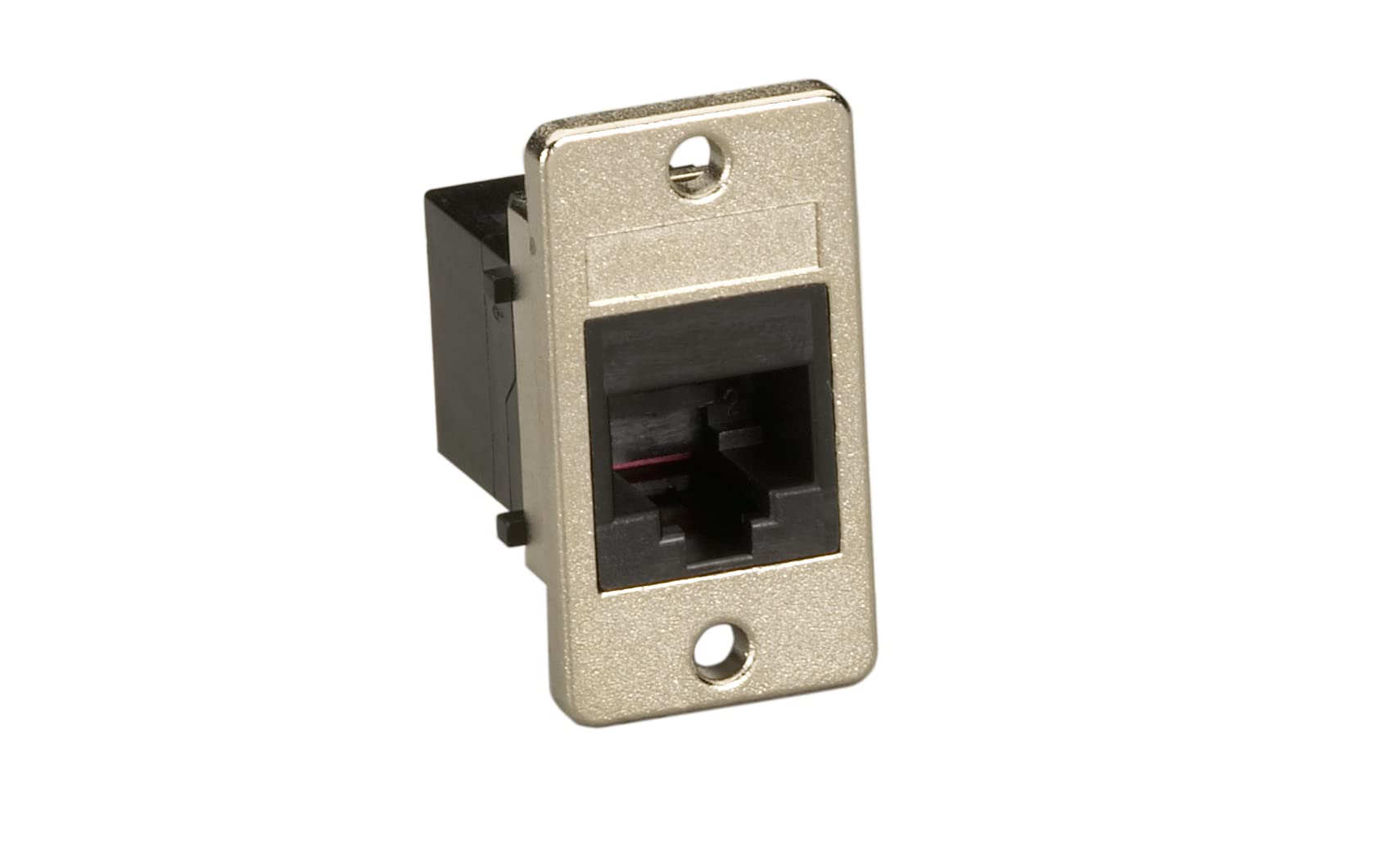 Black Box Panel-Mount RJ45 Coupler, Unshielded, 8-Wire, Black (FMT1081)