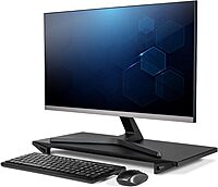 Allsop Lo Riser Monitor Stand, for 32" Monitors, 24" X 11" X 2" to 3", Black, Supports 30 Lb