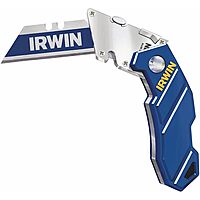 IRWIN Utility Knife, Folding (2089100), Blue Blue 1 Count (Pack of 1)