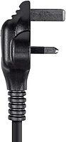 Monoprice Power Cord - 6 Feet - Black | BS 1363 (UK) to IEC 60320 C13, 18AWG, 5A/1250W, 250V, 3-Prong, Fused