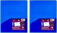 Avery Translucent Two Pocket Folder, Water Resistant, Holds up to 20 Sheets, 1 Blue Folder (47811) (Pack of 2) Translucent Blue 1 Count (Pack of 2)