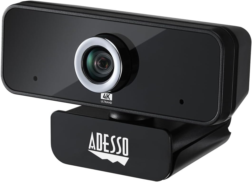 Adesso CyberTrack 6S Webcam - 8 Megapixel - 30 fps - USB 2.0 - TAA Compliant - 3840 x 2160 Video - CMOS Sensor