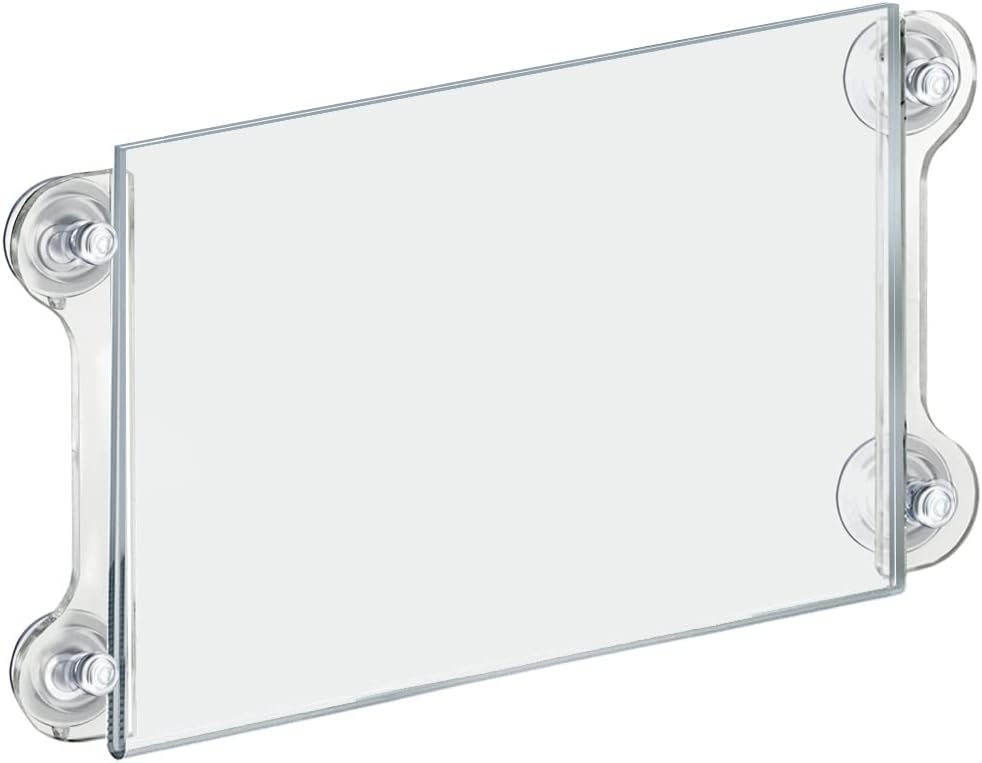 AZAR DISPLAYS Acrylic Window/Door Sign Holders with Suction Cups
