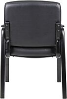 Boss Office Products Executive Mid Back LeatherPlus Guest Chair in Black