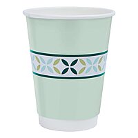 Highmark Insulated Hot Cups, 12 Oz, 42% Recycled, Gray/White, Pack Of 50