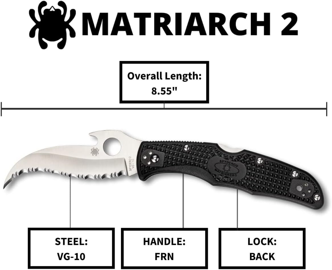 SPYDERCO Matriarch 2 Folding Knife with Emerson Opener