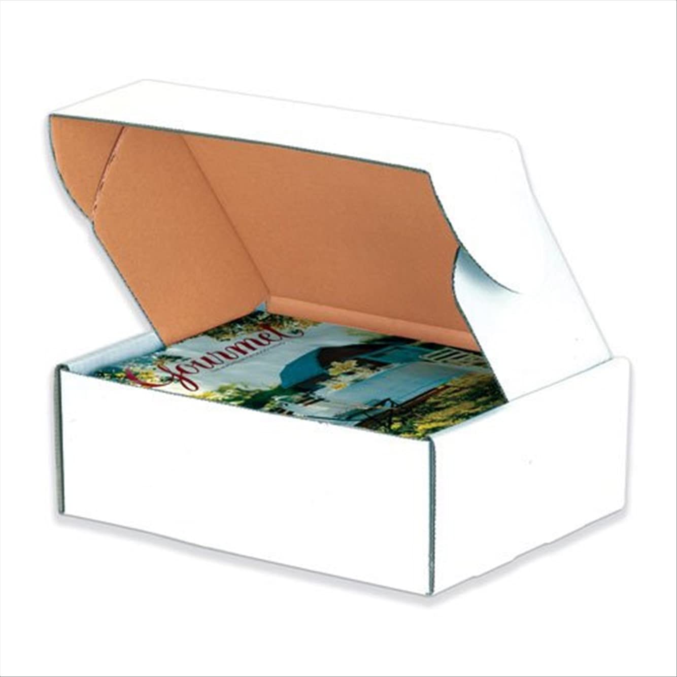 7 1/8 x 4 1/2 x 3" White Literature Mailers, ML743 (Bundle of 50)