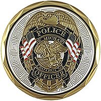 Thin Blue Line Challenge Coin, Saint Michael