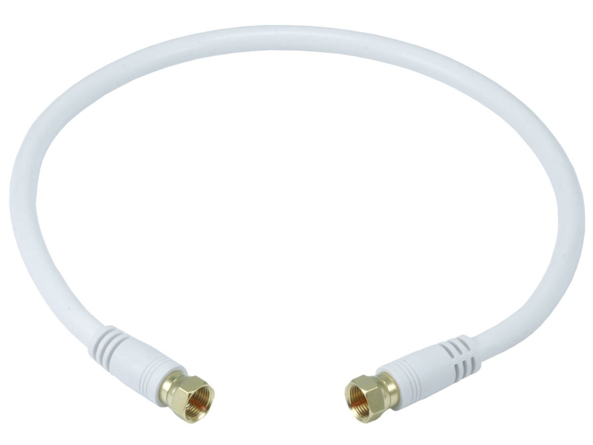 Monoprice RG6 Quad Shield CL2 Coaxial Cable with F-Type Connector