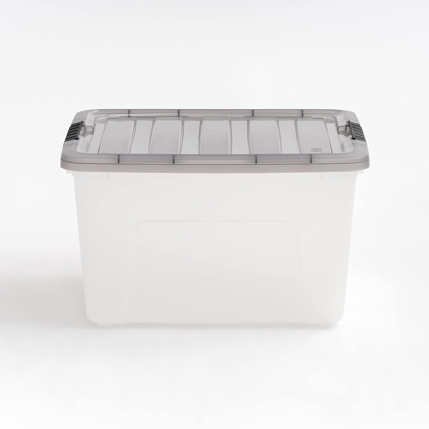IRIS USA 40 Quart Stack & Pull Clear Storage Box, Gray, 5 Pack