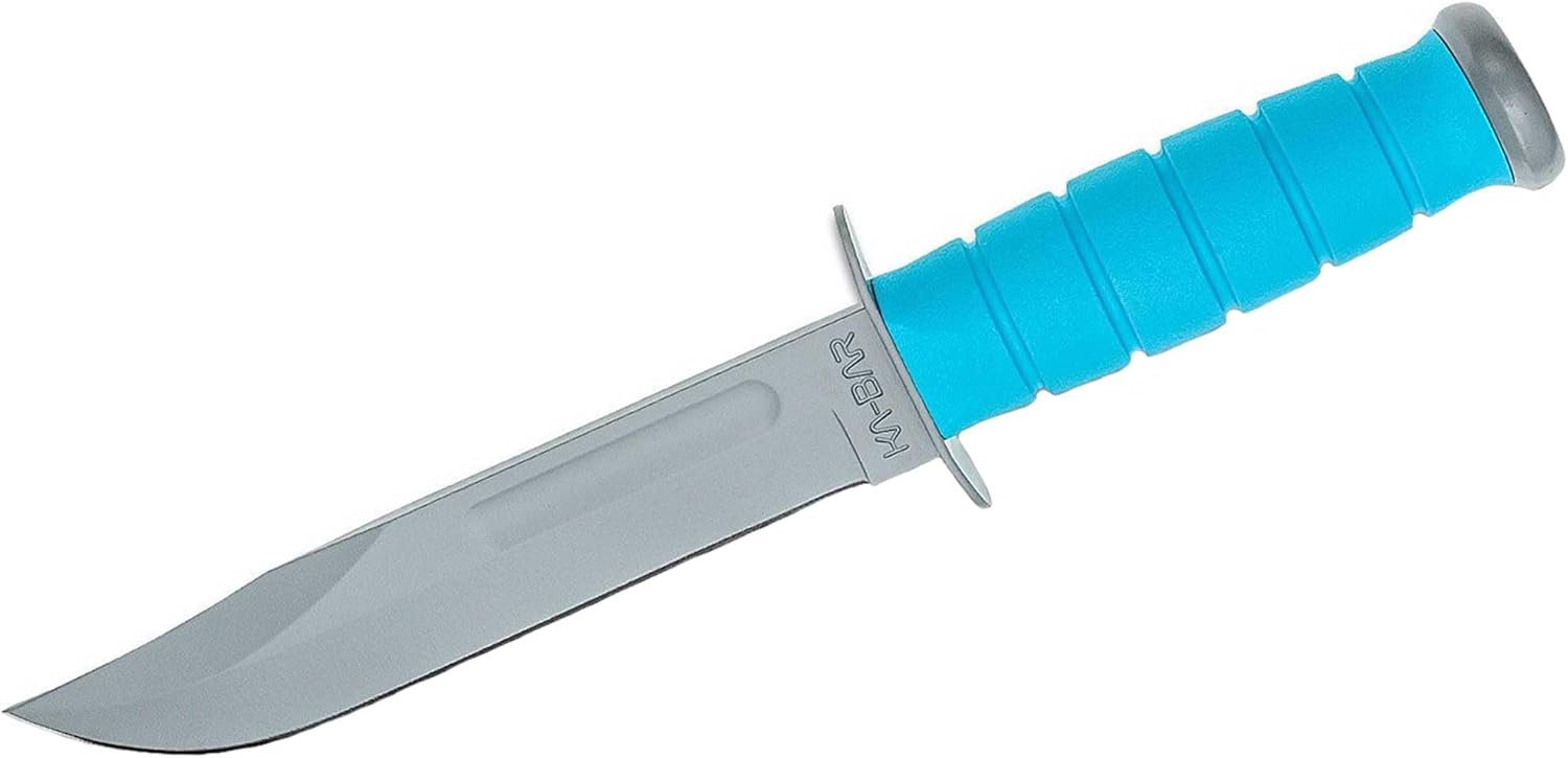 KA-BAR USSF SPACE-BAR Fixed Blade Knife - 7" Blade, Blue Kraton Handle, Gray Sheath