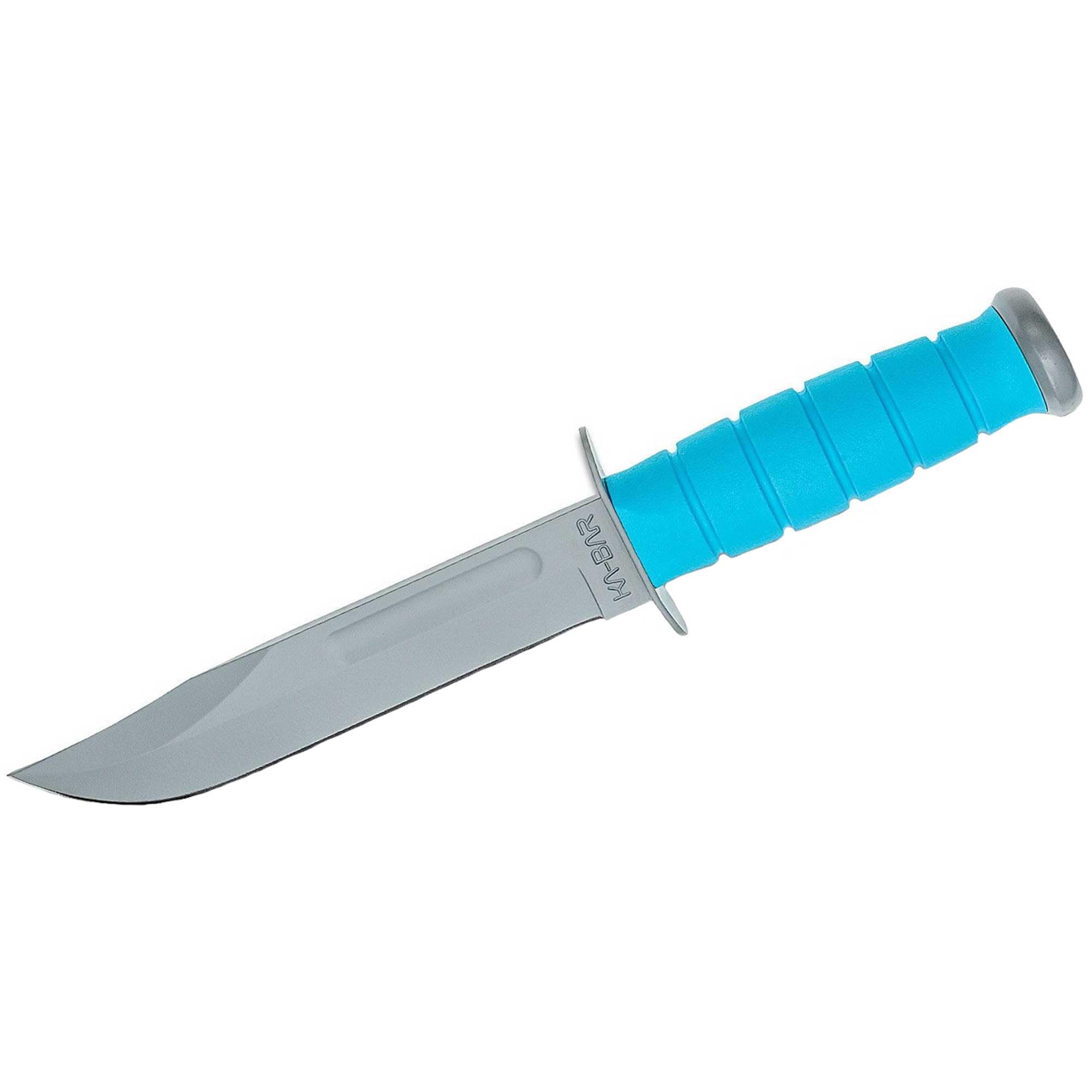 KA-BAR USSF SPACE-BAR Fixed Blade Knife - 7" Blade, Blue Kraton Handle, Gray Sheath
