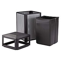 Safco Evos Steel Trash Can, Indoor and Outdoor Use
