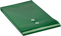 JAM PAPER Open-End Plastic Envelopes, Button & String