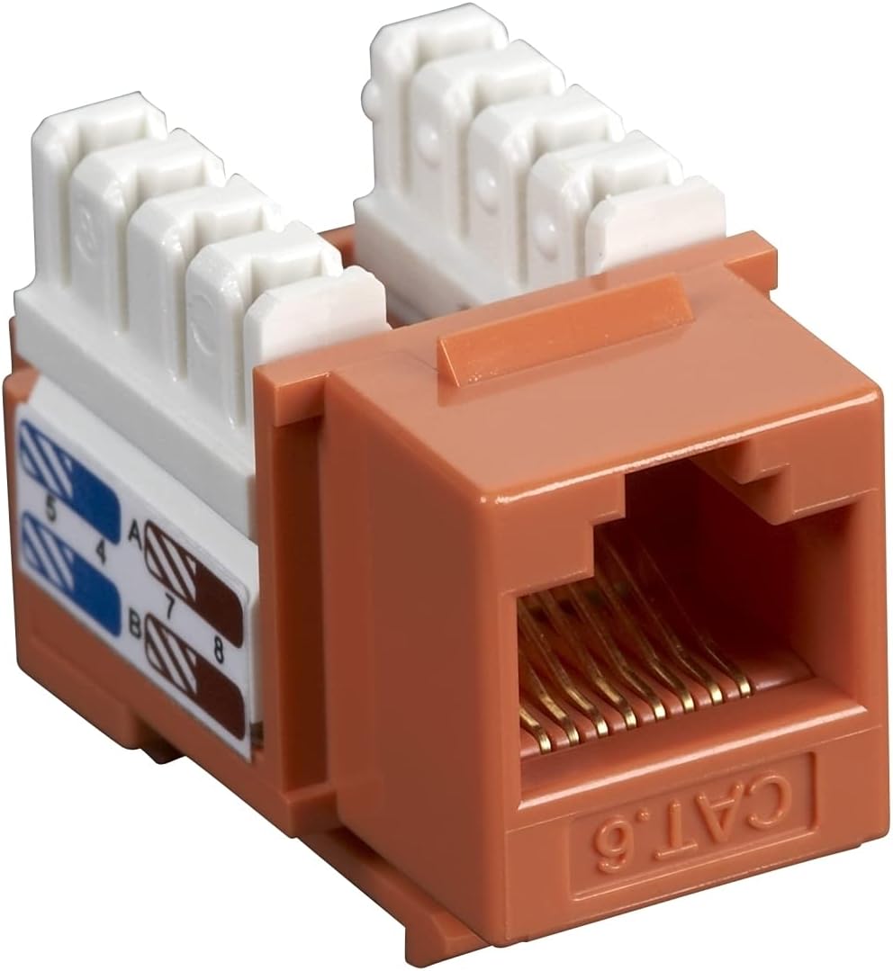 Black Box Network Services Orange Cat6 Keystone Jack Unshi