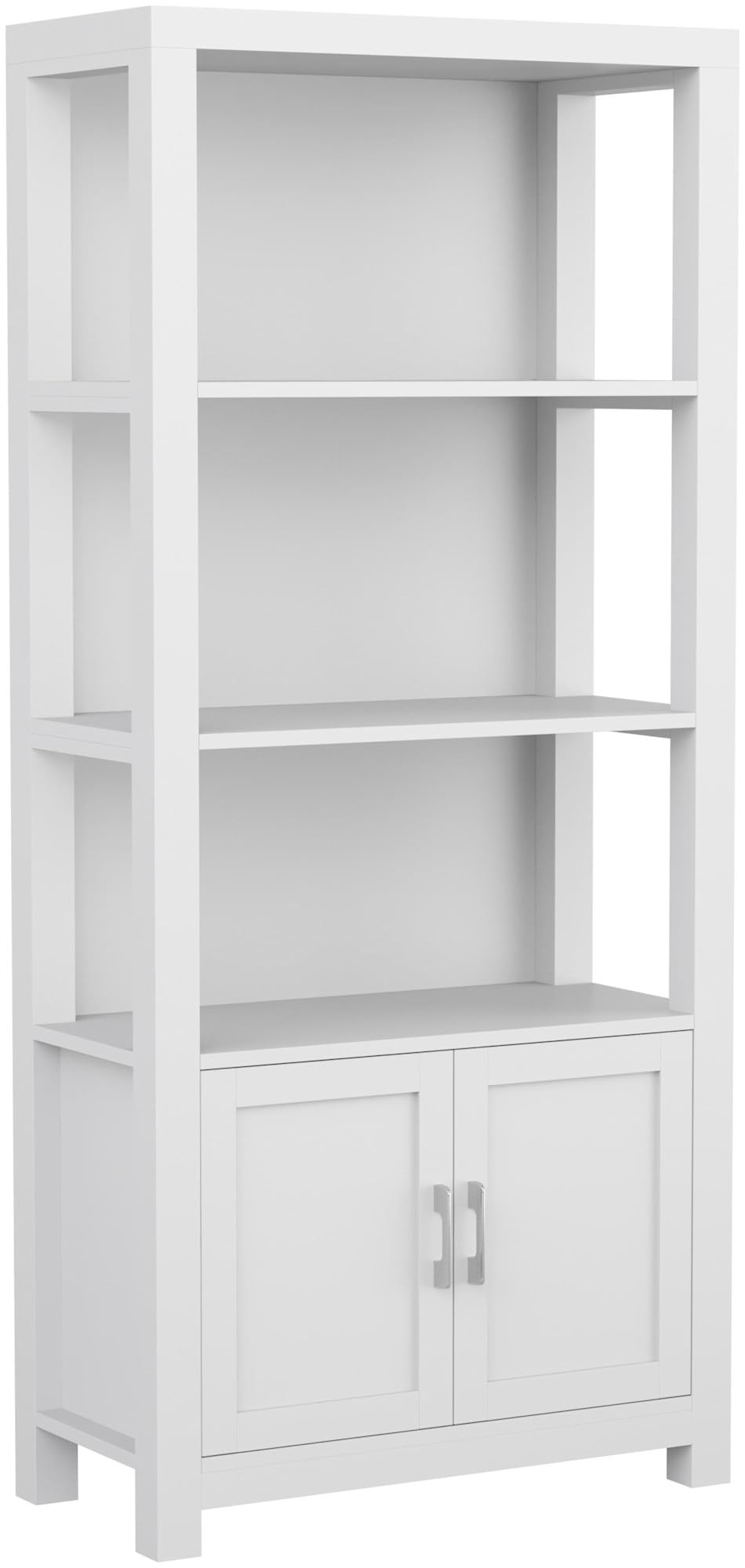 Martha Stewart Hutton Four Tier Shaker Bookcase with Storage Cabinet