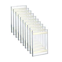 AZAR DISPLAYS Clear Acrylic Self Adhesive Wall Sign Holder Frames - Pack of 10