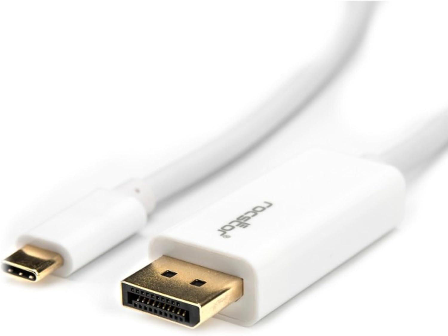 Rocstor Premium 10Ft/ 3M USB Type C to DisplayPort Cable - USB C to DP Cable - 4K 60Hz - White