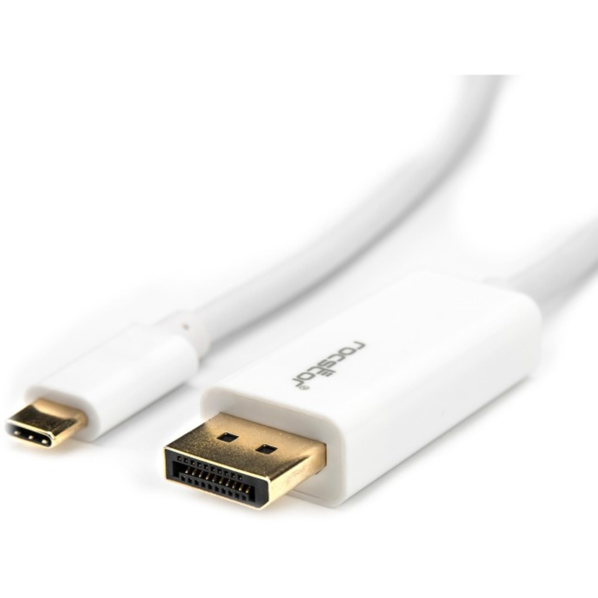 Rocstor Premium 10Ft/ 3M USB Type C to DisplayPort Cable - USB C to DP Cable - 4K 60Hz - White
