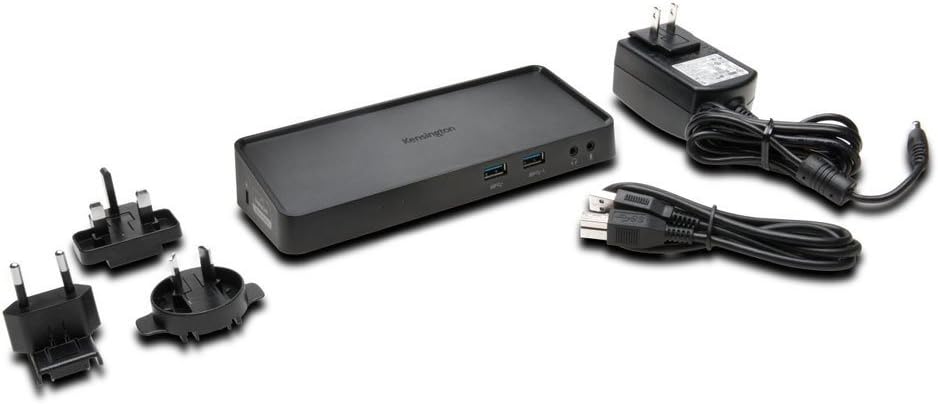 Kensington USB 3.0 Dual Display Docking Station for Windows, Mac OS, Surface Pro & Surface Laptop (K33997WW),Black