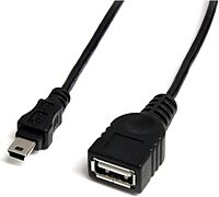 StarTech.com 1 ft Mini USB 2.0 Cable - USB A to Mini B F/M - USB cable - USB (F) to mini-USB Type B (M) - USB 2.0 - 1 ft
