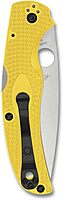 Spyderco Native Chief Salt Knife - Lightweight, Yellow Handle with PlainEdge, Full-Flat Grind