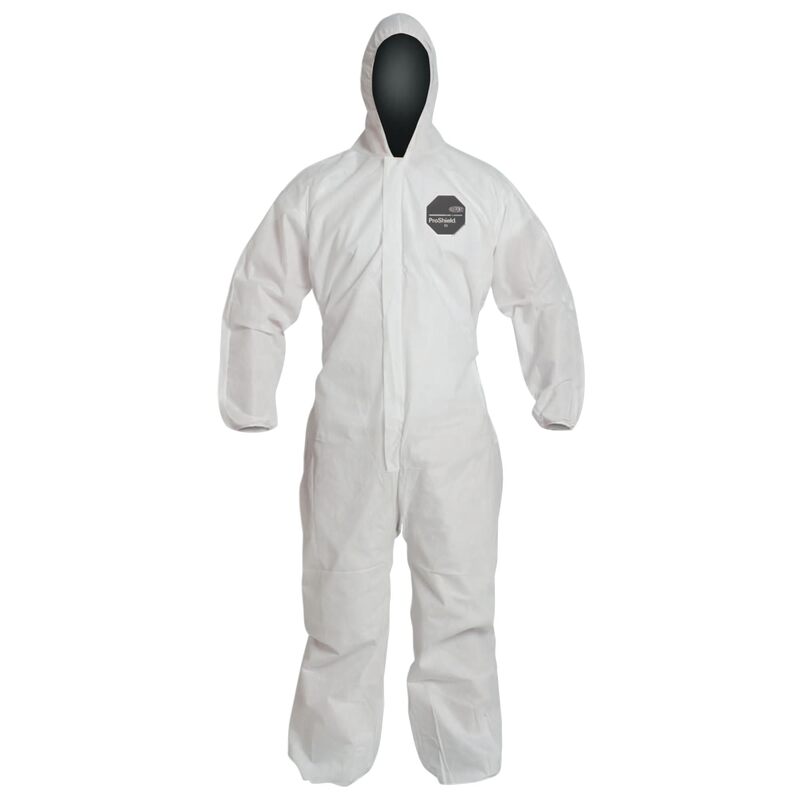 PB127SWH3X0025 3X White 12 mil ProShield Chemical Protection Coveralls (25 Each)