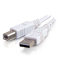 C2G/Cables to Go 2m USB Cable - USB 2.0 A to B Cable White (6.6ft)